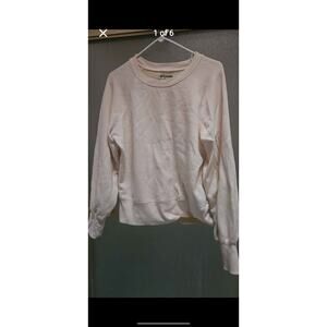 Madewell rivet and thread medium and ivory cream sweatshirt made in USA